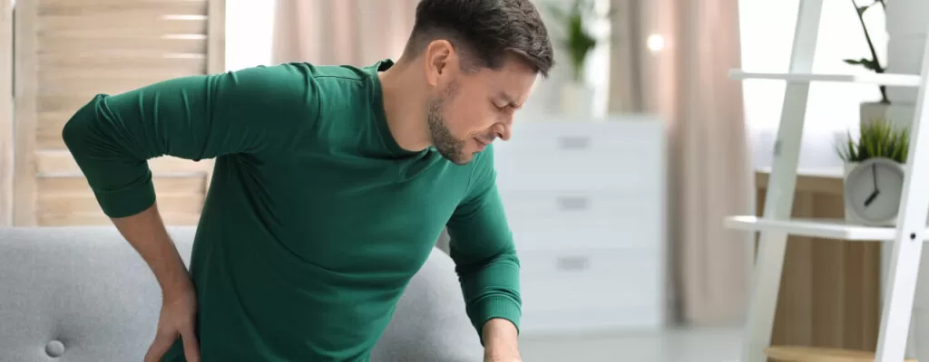 A Man Having chronic back pain